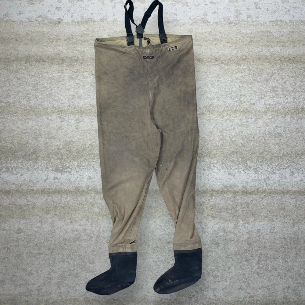 Vintage 90s Guide Series Waders Overalls Mens XL Sage Green Waterproof
